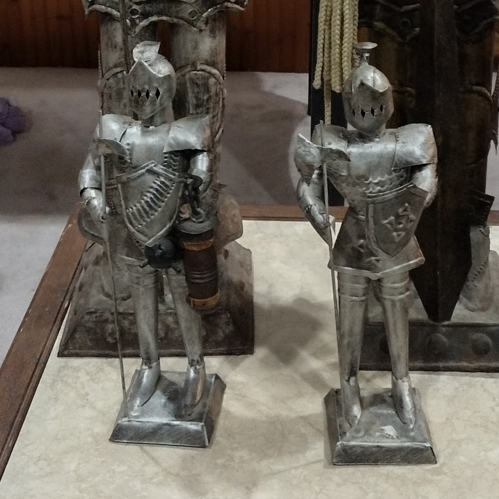 Vintage Medieval Times Knight statues